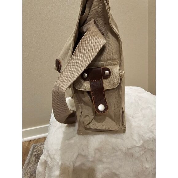 NWOT Park B. Smith Canvas/Leather 2 Bottle Wine Bag - Picture 7 of 16